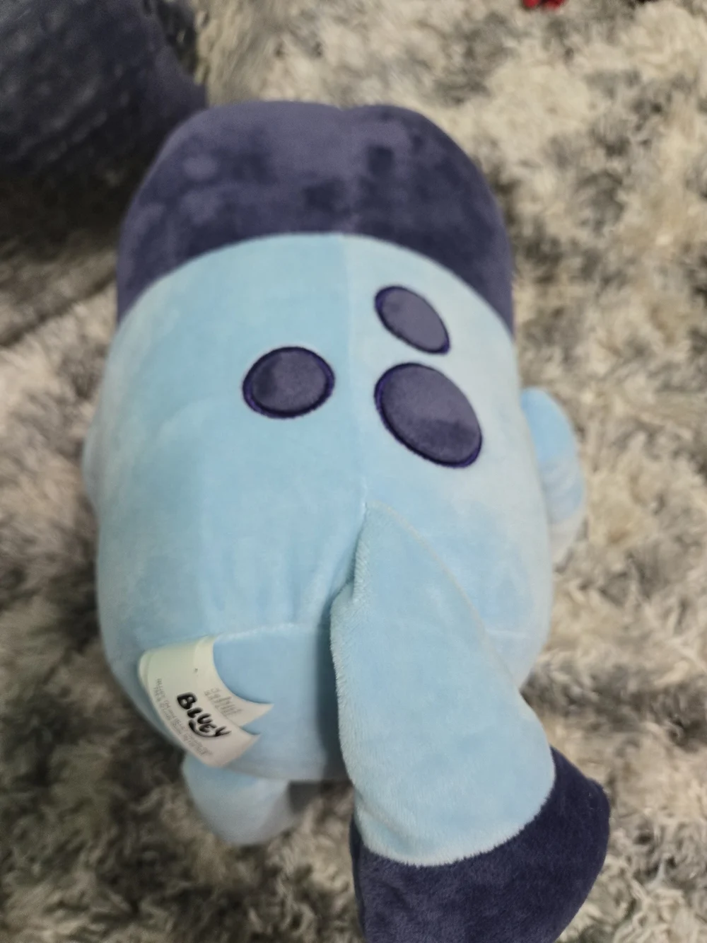 Plush Toy Set - Blue Plush Characters with Pink Heart